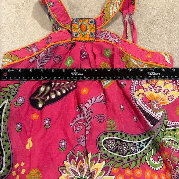 Miss Kelly 1999 Ladies Size L  Paisley Haltered Beaded Top - Picture 5 of 6